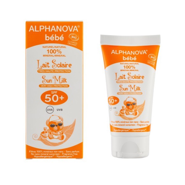 Kem chống nắng hữu cơ SPF50 cho bé Alphanova Bebe 50g