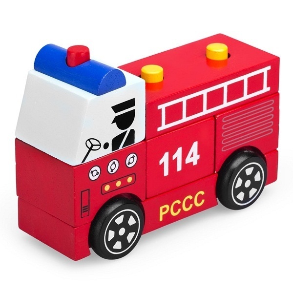 Đồ chơi gỗ - Lắp ráp xe cứu hỏa Winwintoys 61292