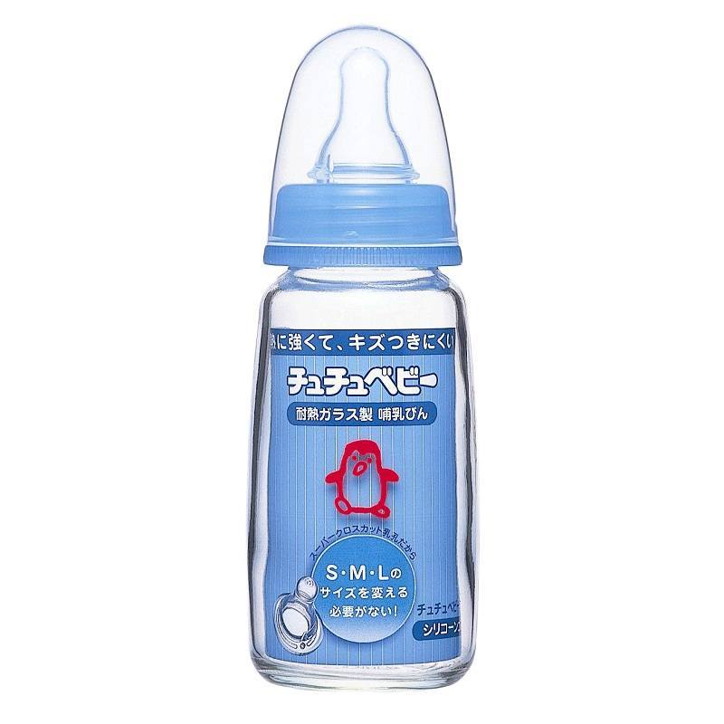 Bình sữa Chuchu Baby cổ hẹp thủy tinh G150ml new