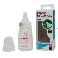 Bình sữa Pigeon PP vuông nhựa cao cấp 120ml