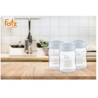 Bộ 3 bình trữ sữa cổ rộng 150ml Fatzbaby FB0120NX xanh