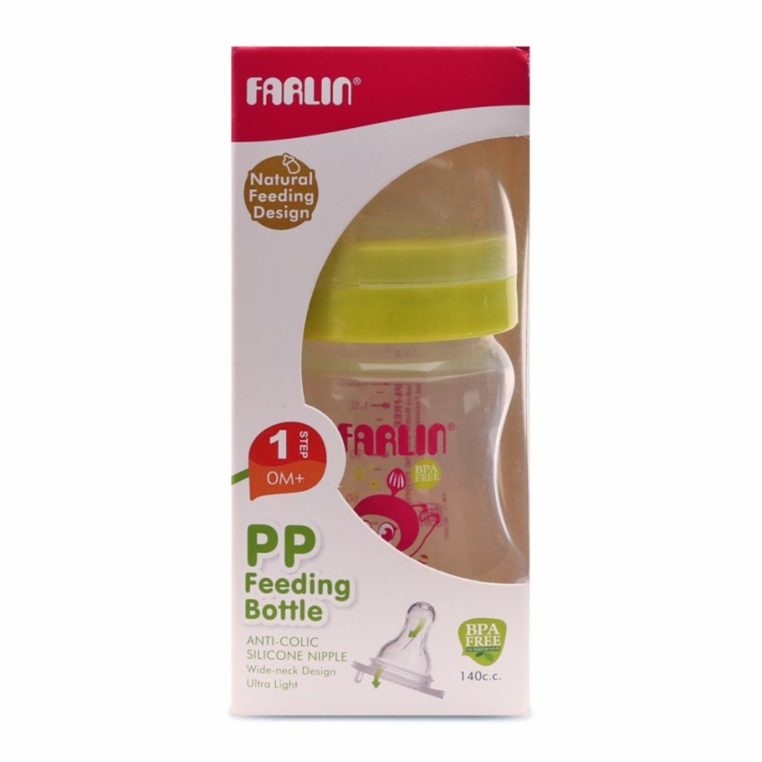 Bình sữa Farlin nhựa PP 140 ml xanh 