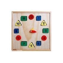 Đồ chơi gỗ - Đồng hồ số và hình học cho bé